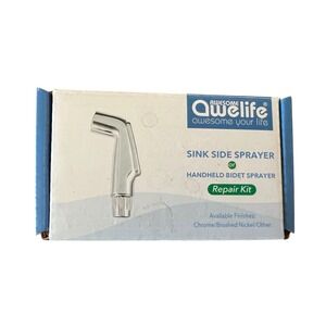 Awelife Chrome Sink Side Sprayer Handheld Bidet Repair Kit Replacement Head